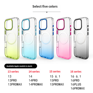 Étui magnétique personnalisé avec logo et boutons métalliques pour iPhone 17, <span class=keywords><strong>coque</strong></span> souple en TPU dégradé, antichoc, motif <span class=keywords><strong>personnalisable</strong></span> - Product Image 4