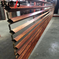 Perfil de Aluminio Extruido para Techo Tensado, Revestimiento con Aspecto de Madera, Tubo Cuadrado Hueco de Aluminio, Estructura de Techo 200x200