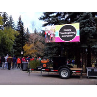 Panneaux d'affichage numériques extérieurs, publicité portable, écran LED, panneau d'affichage, remorque sur roues