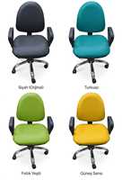 Chaise de bureau ergonomique réglable en cuir PU de haute qualité avec base métallique à vérin à gaz, design moderne, usage commercial
