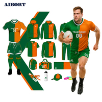 Aibort Custom Papua Nueva Guinea Rugby Teamwear Conjunto de camisetas y pantalones cortos transpirables Proveedor al por mayor