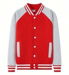 Sweatshirts à col montant Offre Spéciale pour hommes Vestes universitaires en polaire Vestes de baseball brodées personnalisées Oem avec logo - Product Image 5