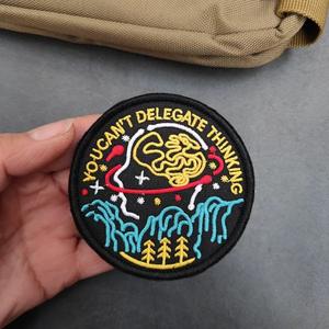 수 놓은 생명의 나무 벨크로 패치, 바이킹 라운드 완장, 나침반 전술 사기 배지 - Product Image 3