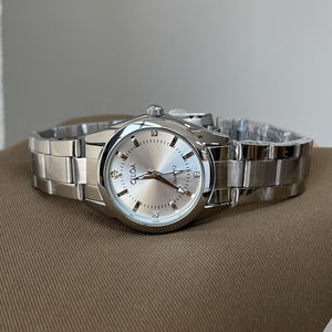 Reloj CILOA Redondo Plateado Personalizable para Mujer con Alta Belleza, Regalo de Lujo Ligero, Reloj de Cuarzo Nuevo a Prueba de Agua de Alta Calidad - Product Image 4