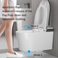 Stérilisation UVC haut de gamme mural Intelligent Design de luxe ouverture automatique siège salle de bain céramique une pièce toilette intelligente