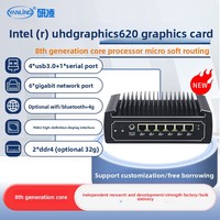 Iwill N18 Mini Ubuntu Linux Mini Pc industriel sans ventilateur avec 6 Intel Lan