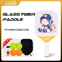 Jusain Portable Power raquette de Pickleball en Fiber de carbone pagaie 16mm pressée à froid PP Core équilibre de poids dynamique USAPA approuvé