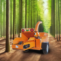 Broyeur de branches industriel mobile 38.8HP broyeur de bois professionnel à moteur diesel