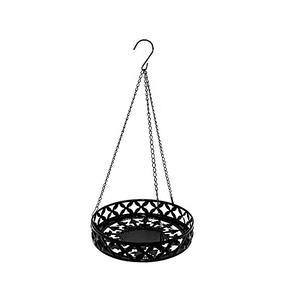 กระถางดอกไม้เหล็กสีดำกันสนิม ดีไซน์ทันสมัย รูปทรงเลขแปดคู่ พร้อมโซ่แขวน ตกแต่งสวนแบบแขวน - Product Image 5