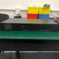 Harga Pabrik 8 in 16 Out 8x16 Video Matrix Switch aksesori monitor HDCP 1.3 8X16 Matrice Switcher Mendukung Web Gui dan Aplikasi, RS23