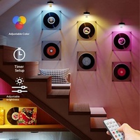 Lámpara de Pared LED con Batería, Montaje Magnético, Control Remoto, Función de Temporizador, Ambiente Festivo, Iluminación para Exhibición de Arte