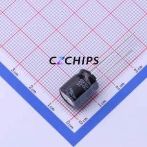 ตัวเก็บประจุอิเล็กโทรไลต์อะลูมิเนียมแบบ Through-Hole รุ่น EEUFS1K101 ขนาด D10xL12.5 มม. 100uF 20% 80V 600mA-100kHz - Product Image 1