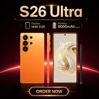 Smartphone Original Ulocke S26 Ultra, Écran Full HD 7,3 Pouces, Mémoire 16 Go + 1 To, Android 15, Caméra Arrière 108 MP, Face ID, LTE, CDMA