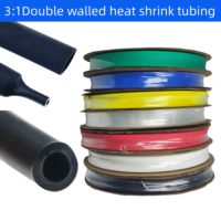 Tube thermorétractable PE Haoye 12,7 mm 3:1 4:1 Noir Rouge Double paroi adhésive Rouleau de tube thermorétractable -55C~+125C