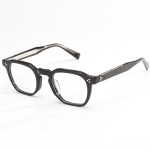 Acetate square Glasses <strong>Frame</strong> Men Transparent <strong>Grey</strong> Optical Eyeglasses for Women clear Lens TR90 High Quality Korean - Product Image 2