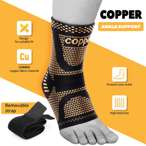 Esguince Compresión Talón Manga <span class=keywords><strong>Aquiles</strong></span> Tendinitis Soporte Cobre <span class=keywords><strong>Tobillera</strong></span> - Product Image 5