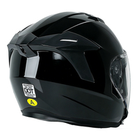 Casque de moto respirant ABS toutes saisons 3/4, casque de scooter, casque ouvert avec visière solaire