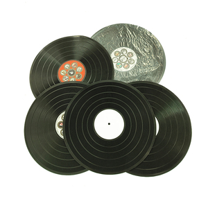Napperon de disque vinyle en caoutchouc de sortie d'usine, napperon de disque vinyle en caoutchouc d'isolation thermique Hi-Q personnalisé, sous-verre en PVC bon marché - Product Image 5