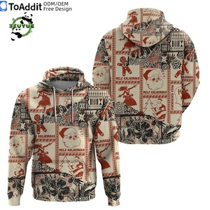 Sweat à capuche pour homme Aloha Hawaii Mele Kalikimaka avec motif drôle d'impression du <span class=keywords><strong>Père</strong></span> <span class=keywords><strong>Noël</strong></span> Cadeau <span class=keywords><strong>de</strong></span> <span class=keywords><strong>Noël</strong></span> personnalisé ODM - Product Image 3