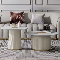 Table basse en marbre blanc, petite table basse vintage