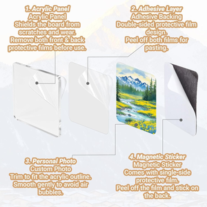 Imanes de Refrigerador Acrílicos Personalizados con Logotipo, Imanes de Refrigerador Acrílicos DIY de Alta Transparencia para Regalos y Recuerdos - Product Image 3