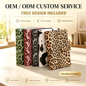 Agenda <span class=keywords><strong>A6</strong></span> con Estampado de Leopardo Creativo para Uso Transfronterizo, Carpeta de Hojas Sueltas con 6 Anillas, Cuaderno de Presupuesto, Regalo - Product Image 1