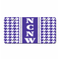 Plaque d'immatriculation de voiture personnalisée Phi Delta Kappa avec lettres grecques, motif pied-de-poule classique, accessoire pour véhicule