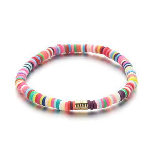 Bijoux européens et américains de Style bohème, Bracelet en argile multicolore, Bracelet en <span class=keywords><strong>poterie</strong></span> douce, vente en gros - Product Image 3