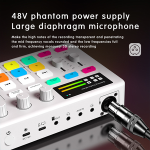 G1 Studio USB-<span class=keywords><strong>M</strong></span>-<span class=keywords><strong>Audio</strong></span>-<span class=keywords><strong>Interface</strong></span>, USB-Soundkarte, <span class=keywords><strong>Audio</strong></span>-Mixer für Smart Tuning, Mobile Computer und Live-Übertragungen - Product Image 1