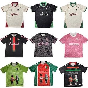 Maillot de football rétro palestinien édition commémorative (nouveau/vieux style) pour la maison/les déplacements, version fan, manches courtes, vente en gros transfrontalière - Product Image 3
