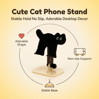 Support de téléphone universel réglable en acrylique en forme de chat pour bureau, cadeau de Noël, personnalisable avec logo OEM, vente en gros