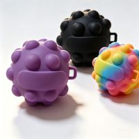 Logo personnalisé en silicone pour Fidget Ball OEM, motif cube 3D, jouet anti-stress à presser pour adultes