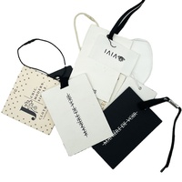 Eco-Friendly Haute Qualité Impression Personnalisée Logo Etiquettes de Luxe Balançoire Etiquettes de Vêtement Étiquettes volantes en Papier avec Corde pour Vêtements