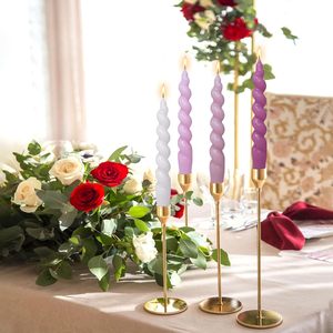 Unscented Spiral <strong>Candle</strong> Handmade Milk <strong>White</strong> Short Candlesticks Smokeless <strong>Taper</strong> <strong>Candles</strong> for Home - Product Image 5