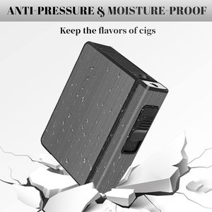 Étui à cigarettes portable en métal et plastique, coupe-vent, étanche, doré, avec logo personnalisé et briquet à gaz – Vente en gros - Product Image 5