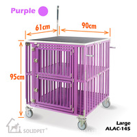 Poussette pour chien en aluminium respirante et pliable trois-en-un de petite taille Solidpet avec table de toilettage toutes saisons