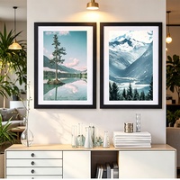 Cadre photo mural minimaliste en MDF pour affiches A3, A4, 8K – Idéal pour l'affichage d'aquarelles et de croquis, certificats et diplômes