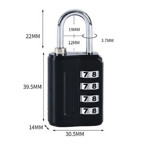 Nouveau concept de <span class=keywords><strong>cadenas</strong></span> à combinaison à 4 chiffres, rectangulaire, antivol, sécurisé, <span class=keywords><strong>pour</strong></span> bagages de voyage, valises, casiers, <span class=keywords><strong>cadenas</strong></span> en zinc - Product Image 6