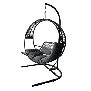 Double Sièges Balançoire à deux sièges Suspendue Mobilier d'intérieur d'extérieur Chaise à œufs d'extérieur - Product Image 1