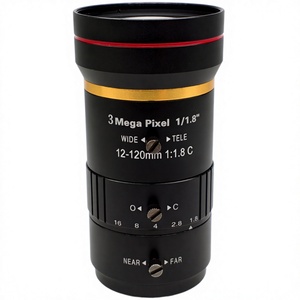 Lente teleobjetivo para visión artificial, 12–120 mm, 3 MP, baja distorsión, lente con zoom FA para cámara industrial HD, montura C M782 - Product Image 1