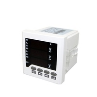 Voltmeter Tiga Fasa 500Vac Tegangan Tinggi LED Digital Bersertifikasi CE Akurasi 0.5 Garansi 3 Tahun RS485