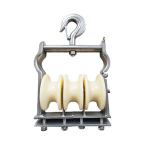 Poulie électrique à double usage suspendue au siège, poulie de pose de câbles, poulie de type suspendu en nylon, crochet de câble de soutien vers le haut - Product Image 3