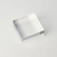 Vente en gros personnalisation lettre claire Logo Cube bricolage nouvelle vierge solide bloc acrylique épais clair