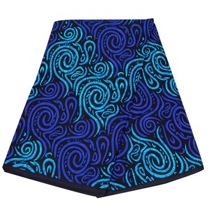 Tissu africain imprimé Ankara double face en polyester, style bohème national, en stock - Product Image 4