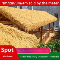 Étanche extérieur fourrure artificielle herbe auvent décoration simulé chaume toit tapis-Style faux chaume maison Gazebo en plastique