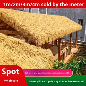 Toldo de Hierba Artificial para Exteriores, Decoración de Techo de Paja Simulada, Impermeable, Estilo de Alfombra, Casa de Paja Falsa, Gazebo de Plástico - Product Image 6