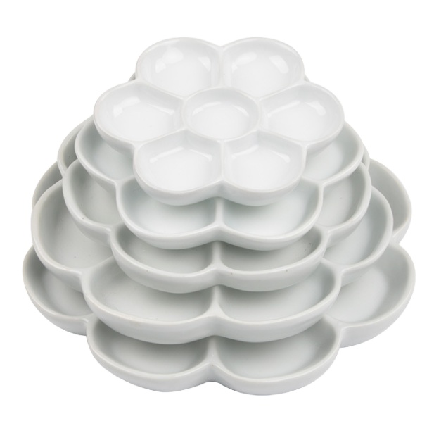 Классическая керамическая пигментная тарелка в форме сливы, индивидуальная Регулируемая тарелка