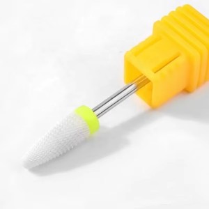 1 pièce Dispositif de nettoyage rotatif en céramique pour machine à ongles, outil de retrait de gel pour accessoires de manucure en salon - Product Image 1