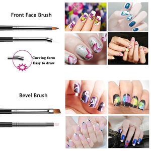 Lot de 20 pinceaux à ongles noirs avec manche en bois, pour nail art, peinture DIY, pinceau à lignes avec outil de pointillage, poils en nylon, pour salon de beauté - Product Image 6