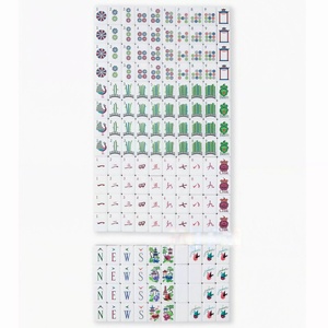 Nuevas fichas de mahjong acrílicas de cuatro capas, resistentes a la decoloración, pintadas a mano, estilo europeo y americano, venta al por mayor. - Product Image 3